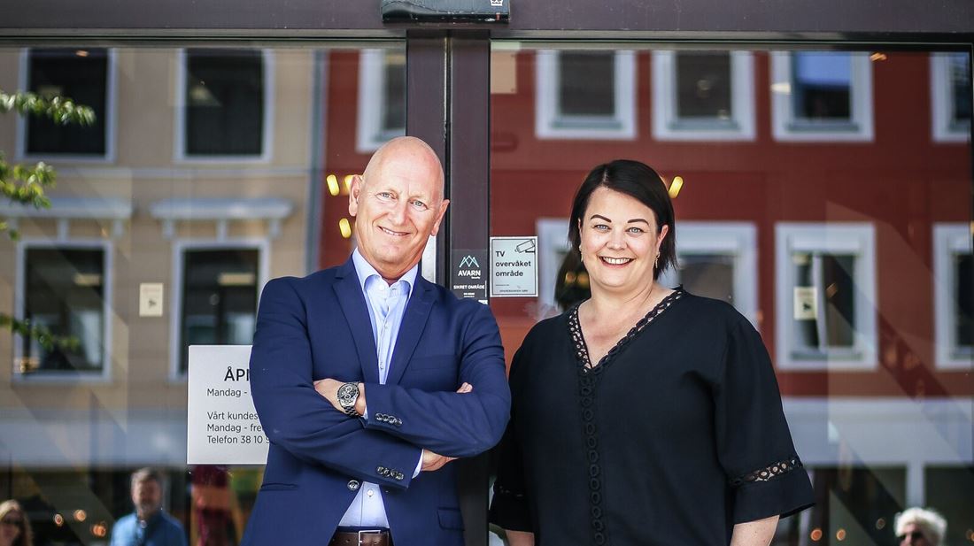Geir Bergskaug og Eva Kvelland fra Sparebanken Sør