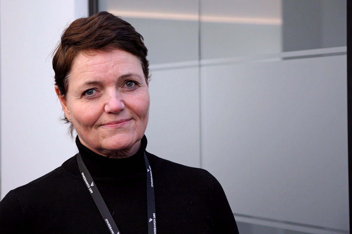Nina Merethe Olsen, leder for antihvitvask i Sparebanken Sør.