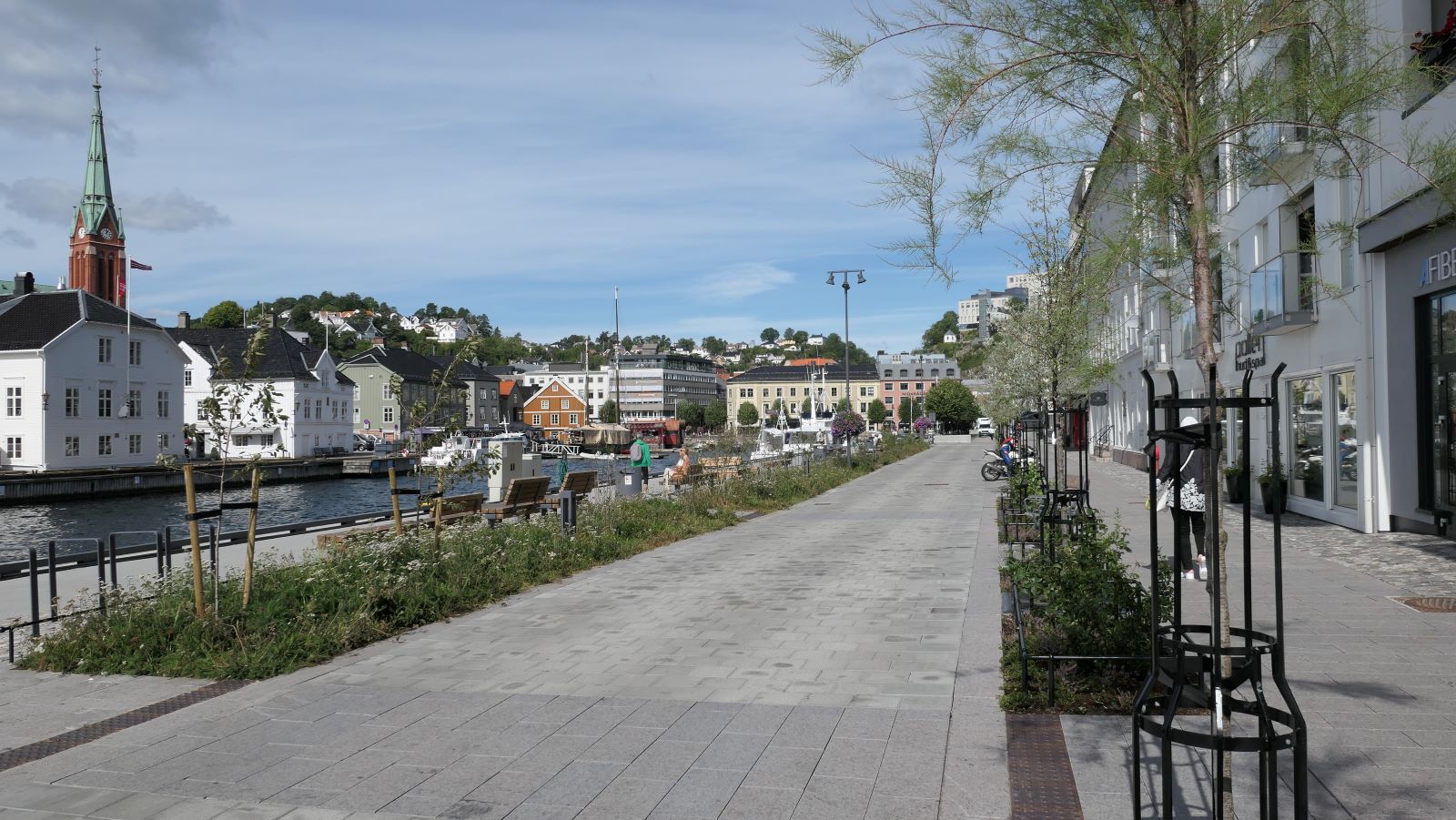 Oversiktsbilde over Langbrygga i Arendal